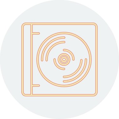 CD mi? Web simgesi basit illüstrasyon                