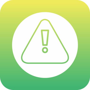 Uyarı vektör çizgisi simgesi, vektör illüstrasyonu 