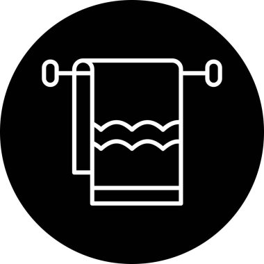 Havlu ağ simgesi, vektör illüstrasyonu 