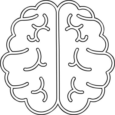 Beyin. Web simgesi basit illüstrasyon 