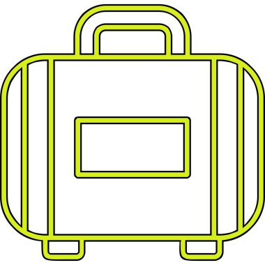 Bavul web simgesi, vektör çizim