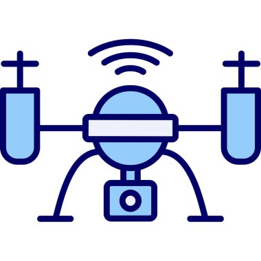 Drone simgesi vektör illüstrasyon tasarımı