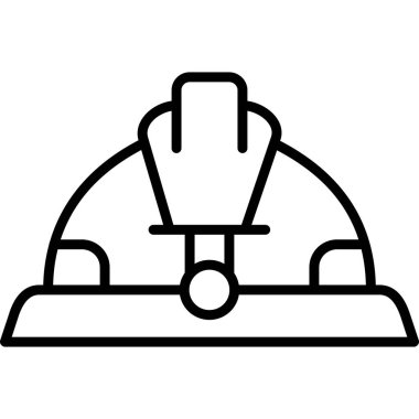 Güvenlik Miğferi Web simgesi, vektör illüstrasyonu