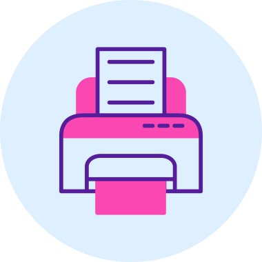yazıcı web simgesi basit illüstrasyon 