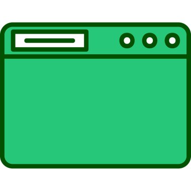 Tarayıcı. Web simgesi vektör illüstrasyonu