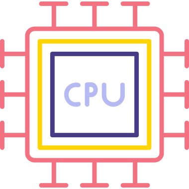 cpu icon, vector illustration simple design