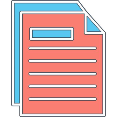 Belge. Web simgesi basit illüstrasyon