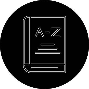 kitap simgesi, gramer konsepti, vektör illüstrasyonu