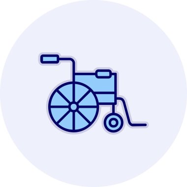 Tekerlekli sandalye web simgesinin vektör çizimi