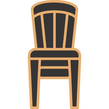 Sandalye. Web simgesi basit illüstrasyon 