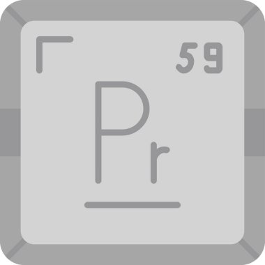 vector illustration of Praseodymium modern icon                       clipart