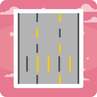 Lane web simgesi vektör illüstrasyonu