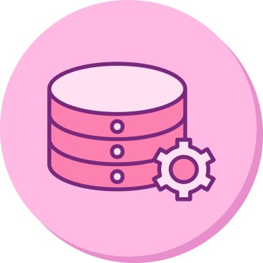 veritabanı. Web simgesi basit illüstrasyon 