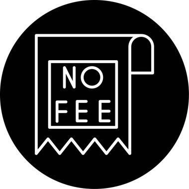 Ücret web simgesi vektör çizimi yok