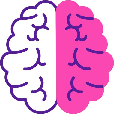 Beyin. Web simgesi basit illüstrasyon 