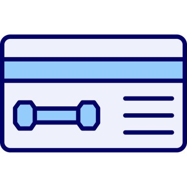 Üye Kart simgesi, vektör illüstrasyonu basit tasarım