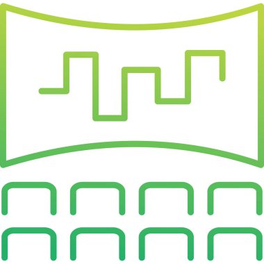 Tiyatro Web simgesi, vektör illüstrasyonu