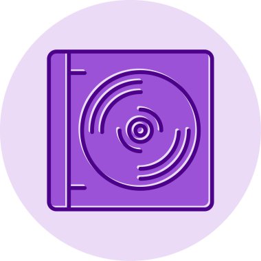 CD mi? Web simgesi basit illüstrasyon                