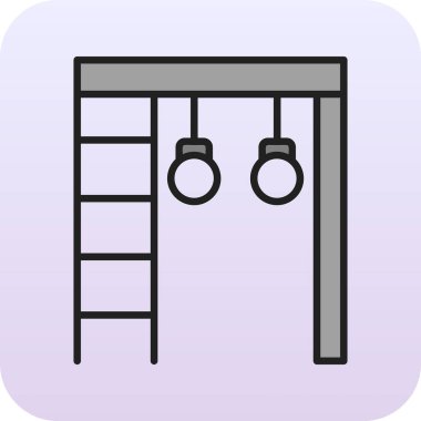 Spor Salonu Çubukları web simgesi, vektör illüstrasyonu 