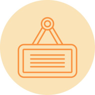 boş tabela, düz simge, vektör illüstrasyonu 