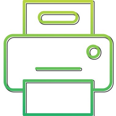 Yazıcı. Web simgesi basit illüstrasyon 