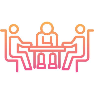 toplantı web simgesi vektör illüstrasyonu 