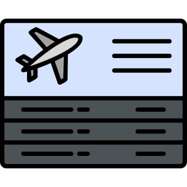 Seyahat ikonunun vektör illüstrasyonu. Ayrılışlar                   