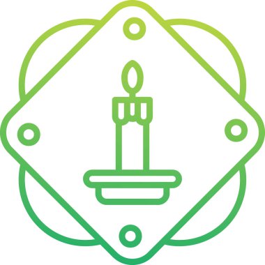 Bir mum ağ simgesinin vektör illüstrasyonu 