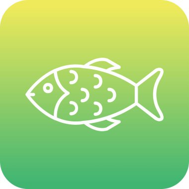 Balık. Web simgesi vektör illüstrasyonu 