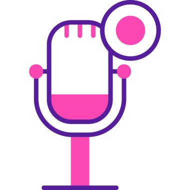 mikrofon simgesi, vektör illüstrasyonu basit tasarım