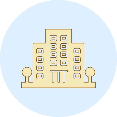 Office Building web simgesi, vektör illüstrasyonu