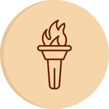 Meşalede yanan alev.