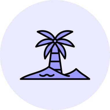 Oasis Web simgesi, vektör illüstrasyonu 