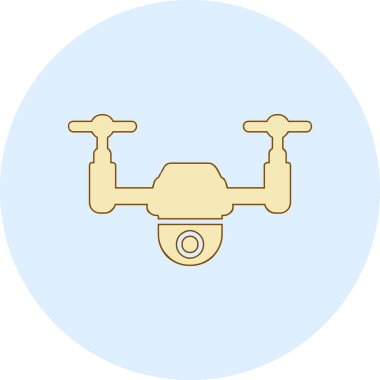 Drone simgesi vektör illüstrasyon tasarımı