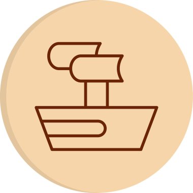 Trireme web simgesi vektör illüstrasyonu