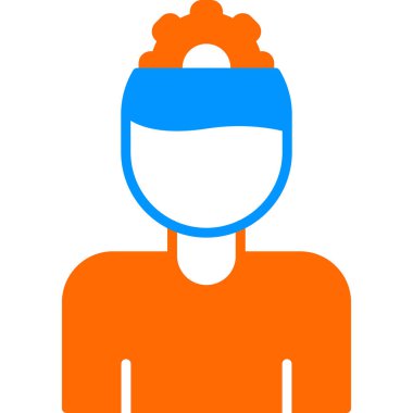 Düşünüyorum. Web simgesi basit illüstrasyon           