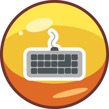 Klavye web simgesinin vektör illüstrasyonu