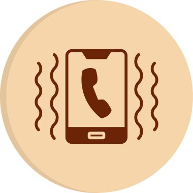 titreşim kipi vektör illüstrasyonlu cep telefonu