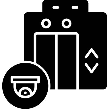 CcTV web simgesi basit illüstrasyon 