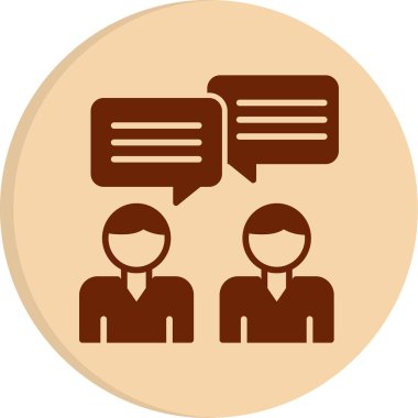 converstation simgesi, vektör illüstrasyonu basit tasarım