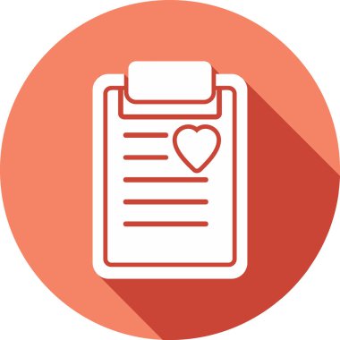 sağlık raporu simgesi vektör illüstrasyon 