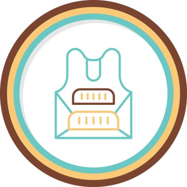 Zırh simgesi, vektör illüstrasyonu basit tasarım