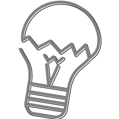 ampul web simgesi basit tasarım