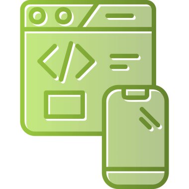 Tepkili web tasarım simgesi, vektör illüstrasyonu basit tasarım