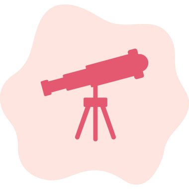 Teleskop. Web simgesi basit illüstrasyon