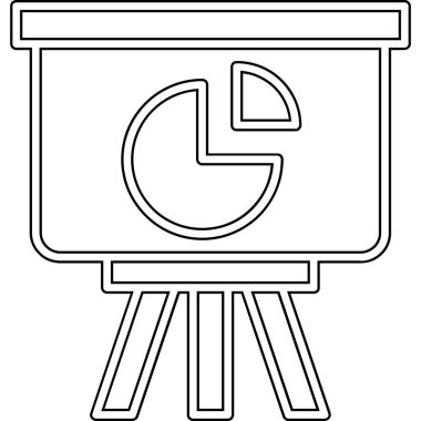 Pasta çizelgesi simgesi, vektör illüstrasyonu 