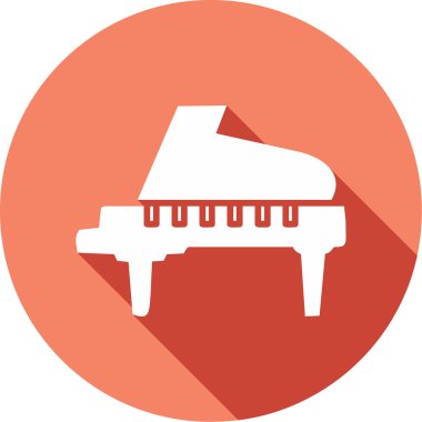 Büyük piyano. Web simgesi basit illüstrasyon