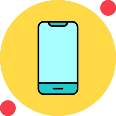 Akıllı telefon. Web simgesi basit illüstrasyon 