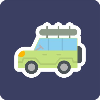 Safari cipi. Web simgesi basit illüstrasyon 