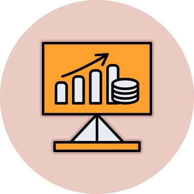 sunum simgesi, vektör illüstrasyonu 